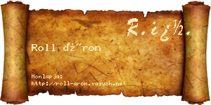 Roll Áron névjegykártya